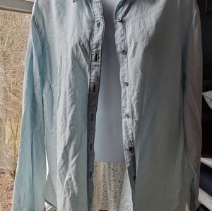 Maurice's brand button up top with lace accent